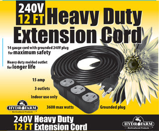 Heavy Duty Extension Cord 12ft